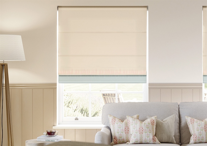 Petal & Block Monsoon Mist, Dhara - Roman Blind - Image 3